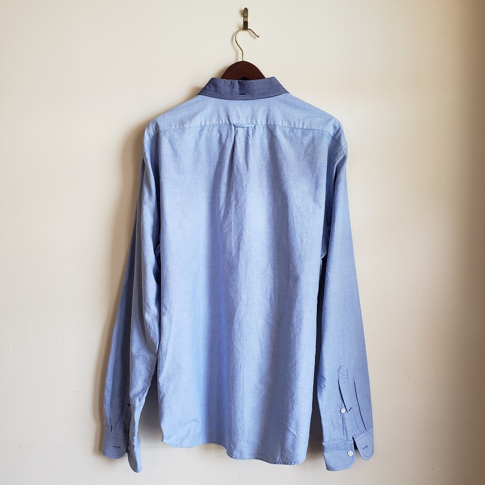 J. Crew Oxford Slim Contrast Collar Dress Shirt XL - Picture 2 of 5